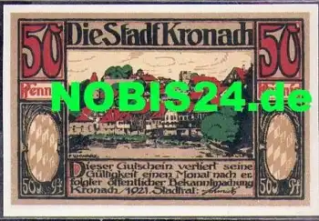 96317 Kronach Städtenotgeld 50 Pfennige 1921