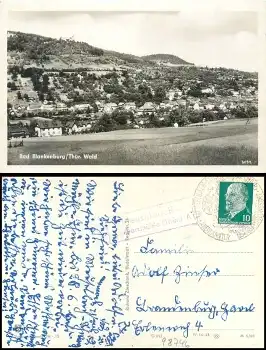 98746 Meuselbach - Schwarzmühle (Thür.) A Landpoststempel auf AK Bad Blankenburg o 1962