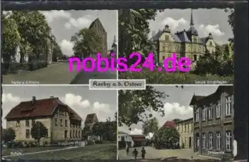 24398 Karby Schule Kirche Schloss o 10.8.1968