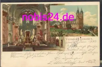 96231 Vierzehnheiligen Litho Kirche o 12.6.1902