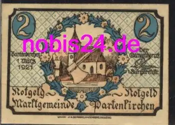 82467 Partenkirchen Notgeld  2 Mark around 1920