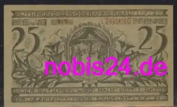 82487 Oberammergau Notgeld 25 Pfennige um 1920