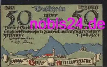 82487 Oberammergau Notgeld 50 Pfennige um 1921