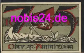 82487 Oberammergau Notgeld 75 Pfennige um 1920