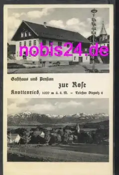 87509 Knottenried Gasthaus zur Rose *ca.1950