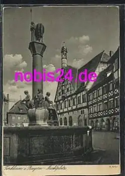 85104 Forchheim Marktplatz Brunnen *ca.1955