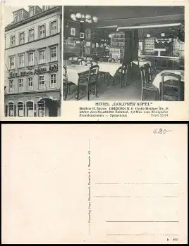 Dresden Neustadt Hotel Goldener Apfel Große Meißner Strasse 18  *ca. 1930