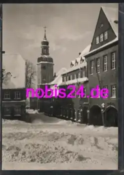 09429 Wolkenstein Kirche im Winter o 31.12.1962