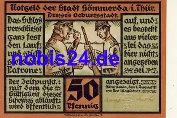 99610 Sömmerda Notgeld 50 Pfennige 1921