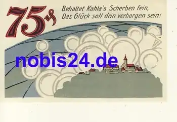 07768 Kahla Notgeld 75 Pfennige 1921