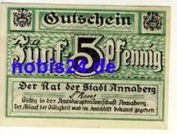 09456 Annaberg Notgeld 5 Pfennige um 1920