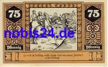 19336 Wilsnack Notgeld 75 Pfennige 1922