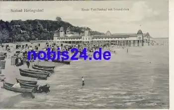 17424 Heringsdorf Familienbad Strand *ca.1920