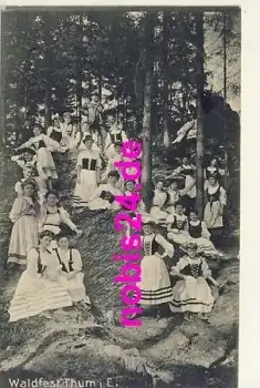 09419 Thum Waldfest Frauen Trachten o 20.7.1918