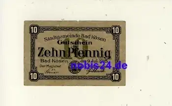06628 Bad Kösen Notgeld 10 Pfennige 1918