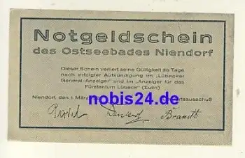 23669 Niendorf Notgeld 25 Pfennige 1921
