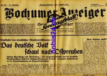 Bochumer Anzeiger 201 Jahrgang 1933