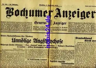 Bochumer Anzeiger 209 Jahrgang 1933