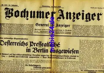 Bochumer Anzeiger 139 Jahrgang 1933
