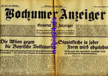 Bochumer Anzeiger 149 Jahrgang 1933