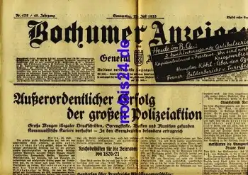 Bochumer Anzeiger 175 Jahrgang 1933