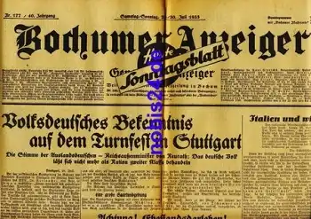 Bochumer Anzeiger 177 Jahrgang 1933