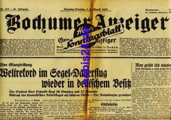 Bochumer Anzeiger 183 Jahrgang 1933