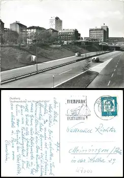 Duisburg Stadtautobahn am Hauptbahnhof o 28.4.1965