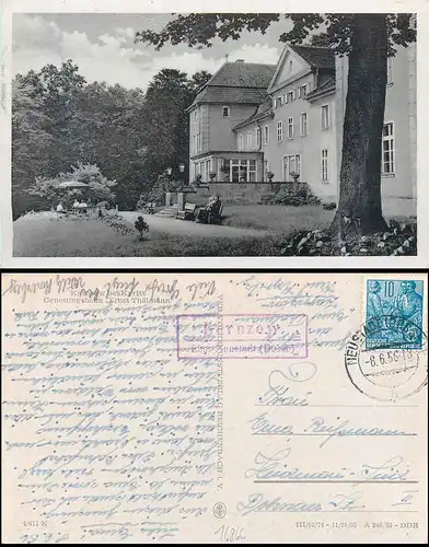 16866 Karnzow über Neustadt (Dosse) Landpoststempel Genesungsheim o 8.6.1956