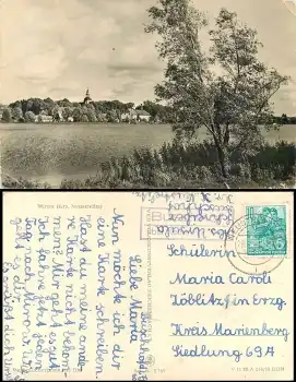 17252 Buschhof über Neustrelitz (Mark) Landpoststempel auf AK Mirow o 28.8.1960