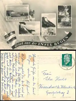 18551 Nardevitz über Bergen (Rügen) Landpoststempel auf AK o 1964