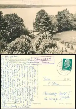 15864 Diensdorf über Beeskow Landpoststempel auf AK Erholungsheim "Franz Kirsch" o um 1963