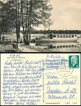 15864 Diensdorf über Beeskow Landpoststempel auf AK Ausflugsboot "Oberspree" o 6.5.1963