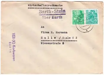 18356 Barth-Stein über Barth Landpoststempel o 15.6.1962