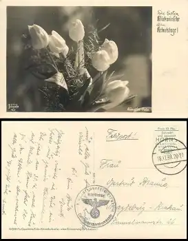 Flughafenbereich Erfurt Luftnachrichtenkompanie  Feldpost 2. WK o stummer Stempel 18.12.1939