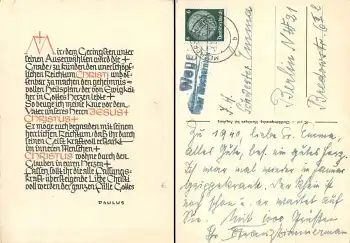 53894 Weyer über Mechernich Landpoststempel auf AK o 3.2.1941