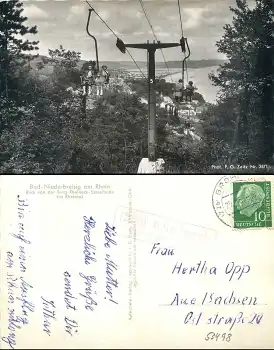 53498 Rheineck über Brohl (Rhein)22b Landpoststempel auf AK Bad Niederbreisig o 23.7.1955
