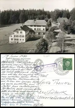 72250 Zuflucht über Freudenstadt 14b Landpoststempel auf AK Schmelzles Hotel o 17.6.1960