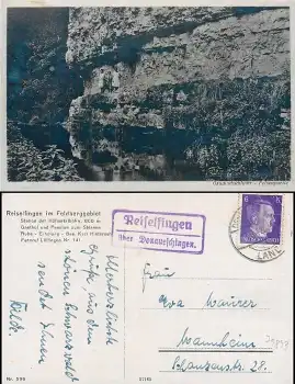 79843 Reiselfingen über Donaueschingen Landpoststempel auf AK o 27.6.1942