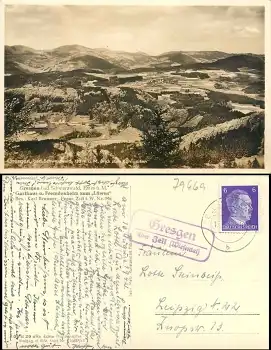 79669 Gresgen über Zell (Wiesental) Landpoststempel auf AK o 16.8.1942