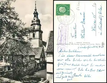 64711 Güterfürst über Michelstadt (Odenw) 16 Landpoststempel auf AK Erbach o 29.7.1961