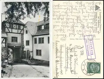 69151 Dilsberg über Neckargemünd Landpoststempel auf AK Jugendherberge Dilsberg o 27.7.1936