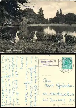 99510 Mattstedt über Apolda Landpoststempel auf AK o 8. 10.1960