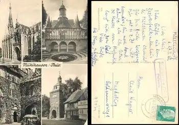 99974 Pfafferode Mühlhausen (Thür.) Landpoststempel auf AK o 29.3.1962