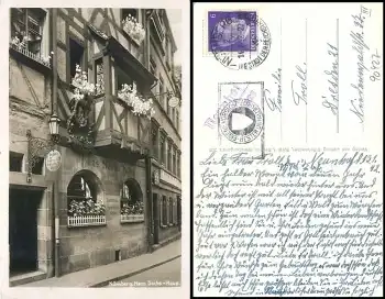 90427 Nennhof über Nürnberg Landpoststempel auf AK o 14.1.1942