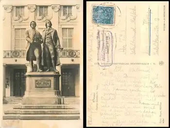 Weimar Ernst-Thälmann-Siedlung Landpoststempel auf AK o 1958