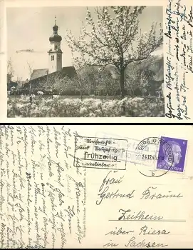 Altquetzin über Kolberg (Ostseebad) Landpoststempel auf AK o 24.12.1943