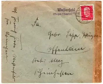 61267 Westerfeld Usingen (Taunus) Land Landpoststempel o 15.9.1931