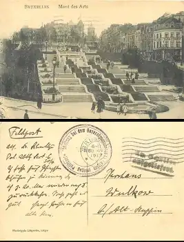 Brüssel Politische Abteilung bei dem Ganeralgouverneur in Belgien Feldpost 30.4.1917 "Am Schalter aufgeliefert"
