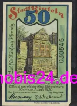 31737 Rinteln Notgeld 50 Pfennige 1920